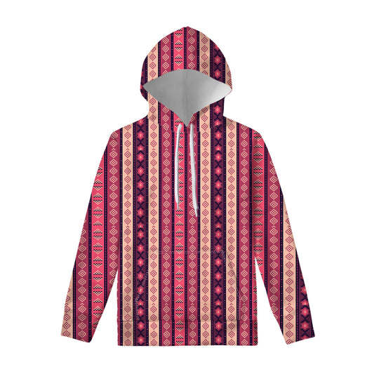 Pink And Purple Southwestern Print Pullover Hoodie