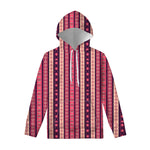 Pink And Purple Southwestern Print Pullover Hoodie