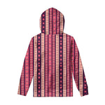 Pink And Purple Southwestern Print Pullover Hoodie