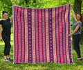 Pink And Purple Southwestern Print Quilt