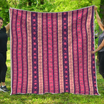 Pink And Purple Southwestern Print Quilt
