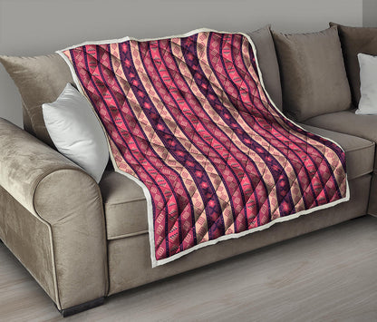 Pink And Purple Southwestern Print Quilt