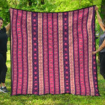 Pink And Purple Southwestern Print Quilt