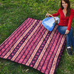 Pink And Purple Southwestern Print Quilt