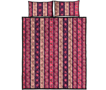 Pink And Purple Southwestern Print Quilt Bed Set