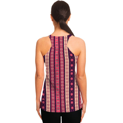 Pink And Purple Southwestern Print Women's Racerback Tank Top