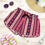 Pink And Purple Southwestern Print Women's Shorts