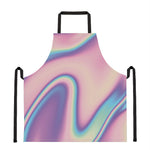 Pink And Teal Holographic Print Apron