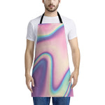 Pink And Teal Holographic Print Apron