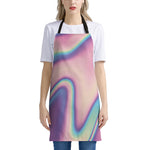 Pink And Teal Holographic Print Apron