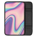 Pink And Teal Holographic Print Car Center Console Cover