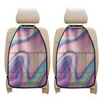 Pink And Teal Holographic Print Car Seat Organizers