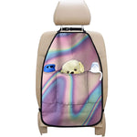 Pink And Teal Holographic Print Car Seat Organizers