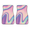 Pink And Teal Holographic Print Front Car Floor Mats