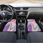 Pink And Teal Holographic Print Front Car Floor Mats