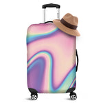 Pink And Teal Holographic Print Luggage Cover