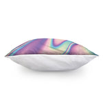 Pink And Teal Holographic Print Pillow Cover