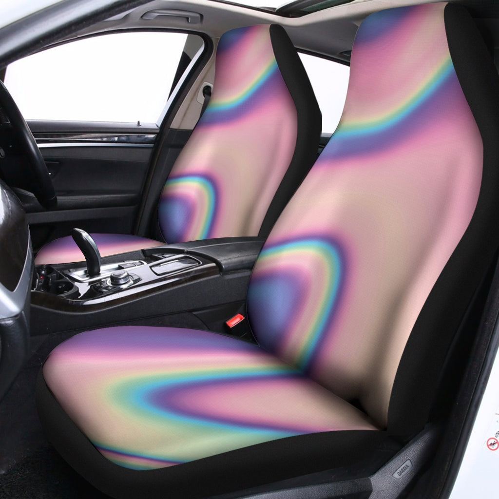 Pink And Teal Holographic Print Universal Fit Car Seat Covers