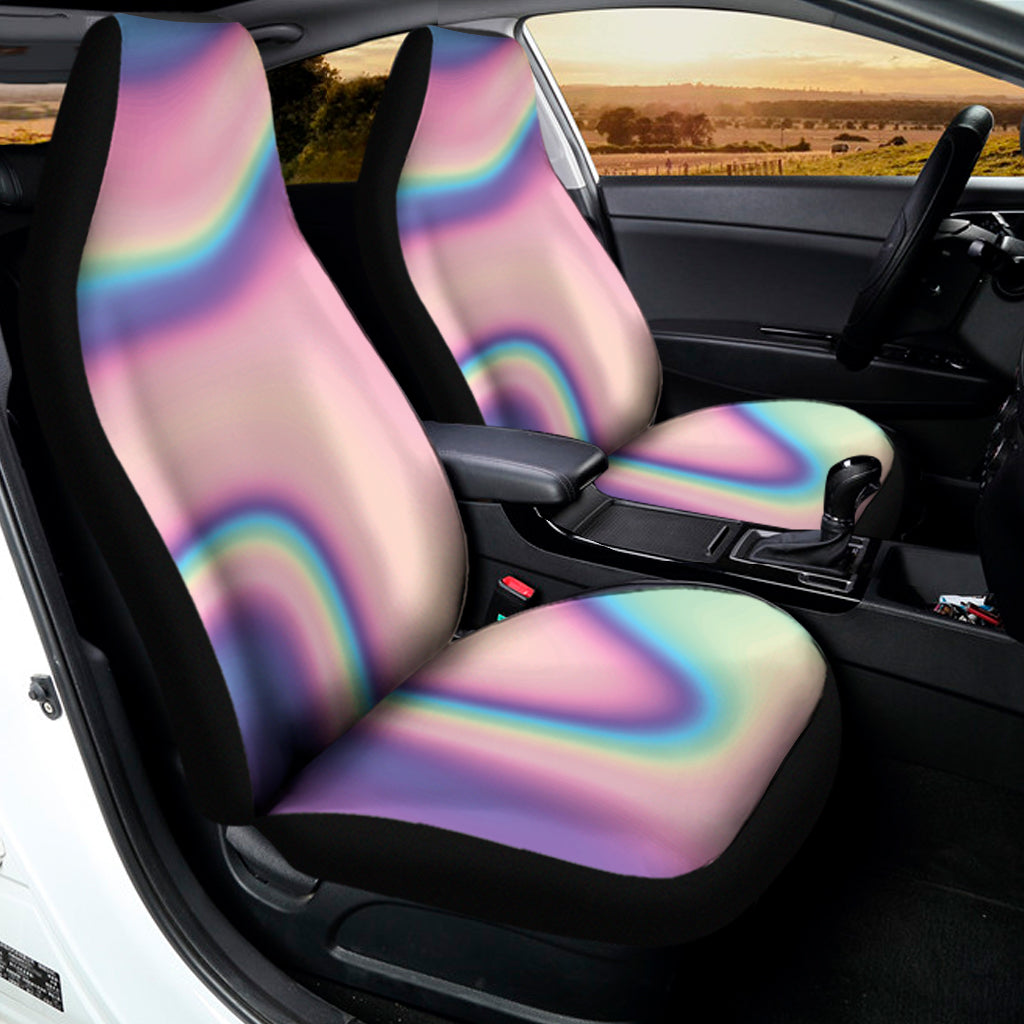 Pink And Teal Holographic Print Universal Fit Car Seat Covers