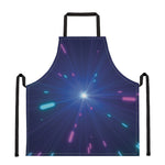 Pink And Teal Lights Speed Print Apron