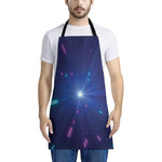 Pink And Teal Lights Speed Print Apron