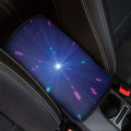 Pink And Teal Lights Speed Print Car Center Console Cover