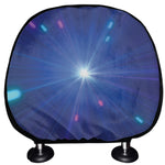 Pink And Teal Lights Speed Print Car Headrest Covers