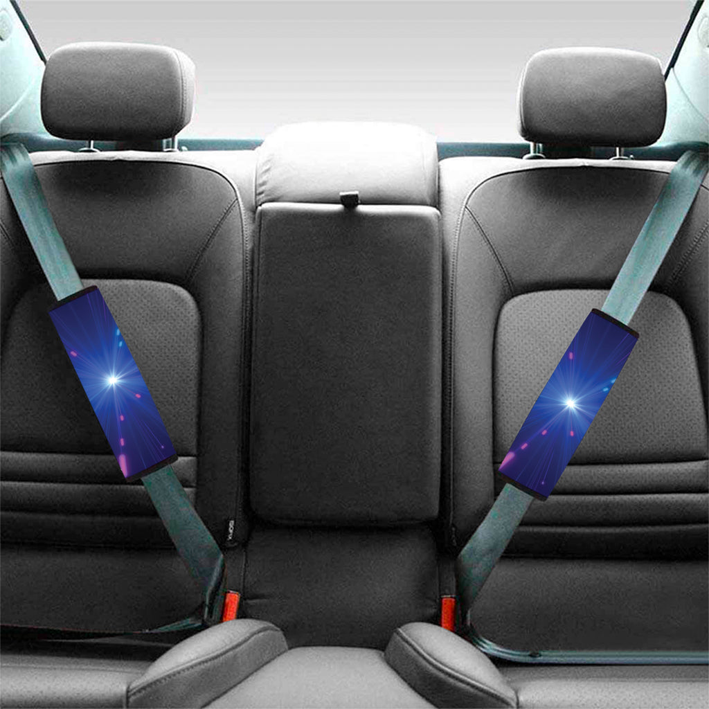 Pink And Teal Lights Speed Print Car Seat Belt Covers