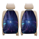 Pink And Teal Lights Speed Print Car Seat Organizers