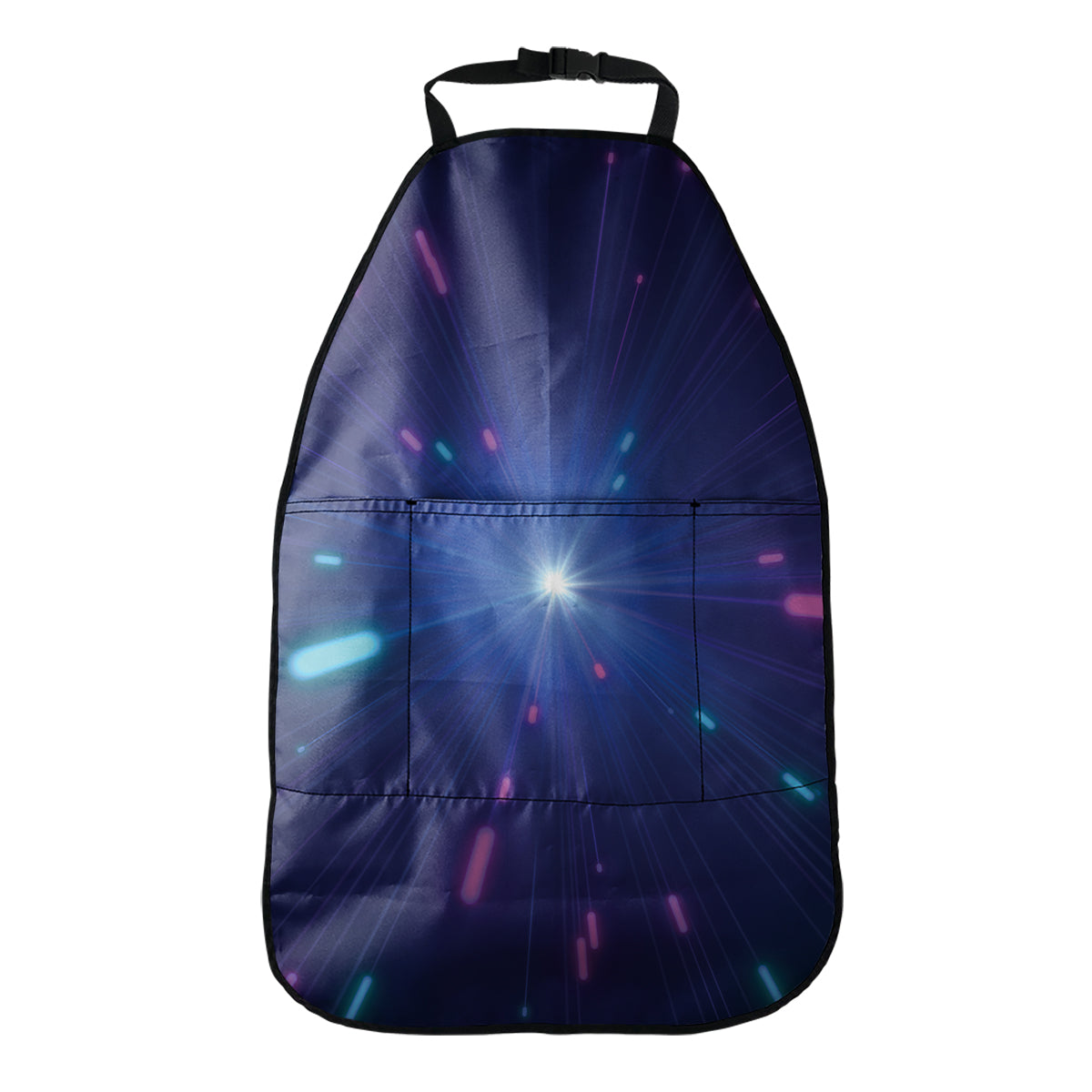 Pink And Teal Lights Speed Print Car Seat Organizers