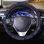 Pink And Teal Lights Speed Print Car Steering Wheel Cover
