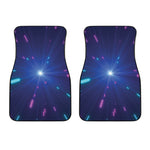 Pink And Teal Lights Speed Print Front Car Floor Mats