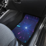 Pink And Teal Lights Speed Print Front Car Floor Mats
