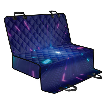 Pink And Teal Lights Speed Print Pet Car Back Seat Cover