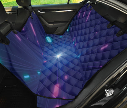 Pink And Teal Lights Speed Print Pet Car Back Seat Cover