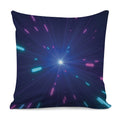 Pink And Teal Lights Speed Print Pillow Cover