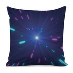 Pink And Teal Lights Speed Print Pillow Cover