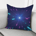 Pink And Teal Lights Speed Print Pillow Cover