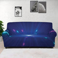 Pink And Teal Lights Speed Print Sofa Cover