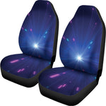 Pink And Teal Lights Speed Print Universal Fit Car Seat Covers
