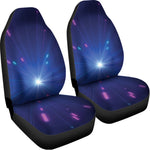 Pink And Teal Lights Speed Print Universal Fit Car Seat Covers