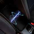 Pink And Teal Sound Wave Print Car Center Console Cover