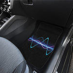 Pink And Teal Sound Wave Print Front Car Floor Mats