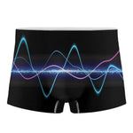 Pink And Teal Sound Wave Print Men's Boxer Briefs