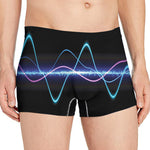 Pink And Teal Sound Wave Print Men's Boxer Briefs