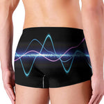 Pink And Teal Sound Wave Print Men's Boxer Briefs