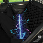 Pink And Teal Sound Wave Print Pet Car Back Seat Cover