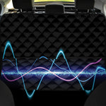 Pink And Teal Sound Wave Print Pet Car Back Seat Cover