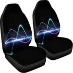 Pink And Teal Sound Wave Print Universal Fit Car Seat Covers