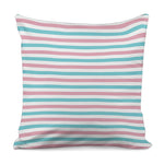 Pink And Teal Striped Pattern Print Pillow Cover